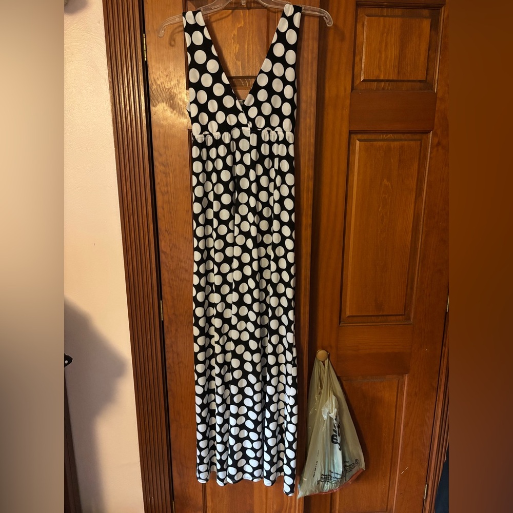 Necessary Objects Black and White Maxi Dress